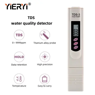 Insten - TDS Meter Digital Water Tester for Drinking Water, 3-in-1 TDS,  0-9999ppm, Temperature and EC Meter with Carrying Case, Blue 