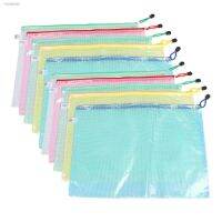 ❦■♨ SOSW-10 Pcs Netting Surface A3 Document File Holder Zipper Bag Multicolor