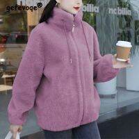 [COD] 2022 Collar Sided Thick Warm Faux Fur Coat Ladies Fashion All-match Outwear Cardigan Jacket