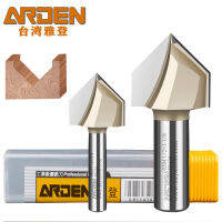 ARDEN 90องศา V Bit 12 "Carbide Triangle V-Groove Slotting Bit งานไม้ Chamfering 3D แกะสลักสำหรับ MDF ไม้เนื้อแข็ง