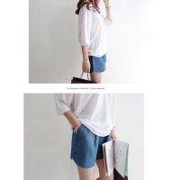 Maternity shorts Summer thin Korean denim shorts for women wear summer loose leggings for women with wide legs