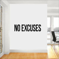 No Excuses Self Motivation Quote Gym Vinyl Decal Workout Fitness Wall Sticker Sport Home Gym Interior Wall Art Mural L231