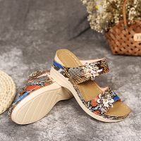 Women Shoes 2022 New Spring Autumn New Leopard Fashion Flip Flops Platform Sandals Pu Leather Designer Shallow Female zapatos