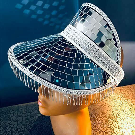 ดิสโก้บอลเทศกาล-visor-g-litter-กระจกกระจกดิสโก้บอลหมวก2022ใหม่ของขวัญตกแต่ง
