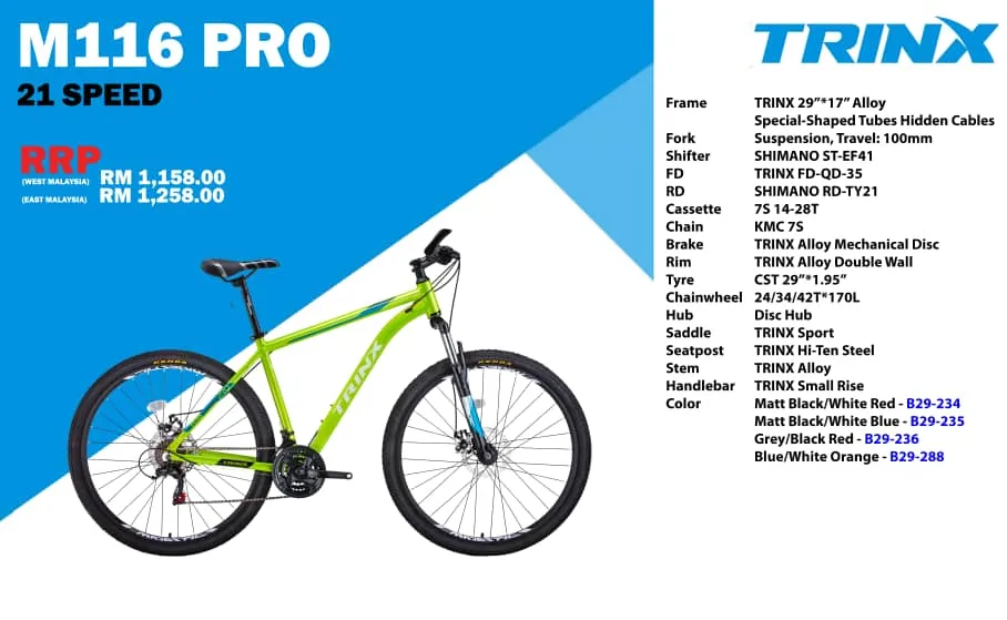 m116 pro trinx