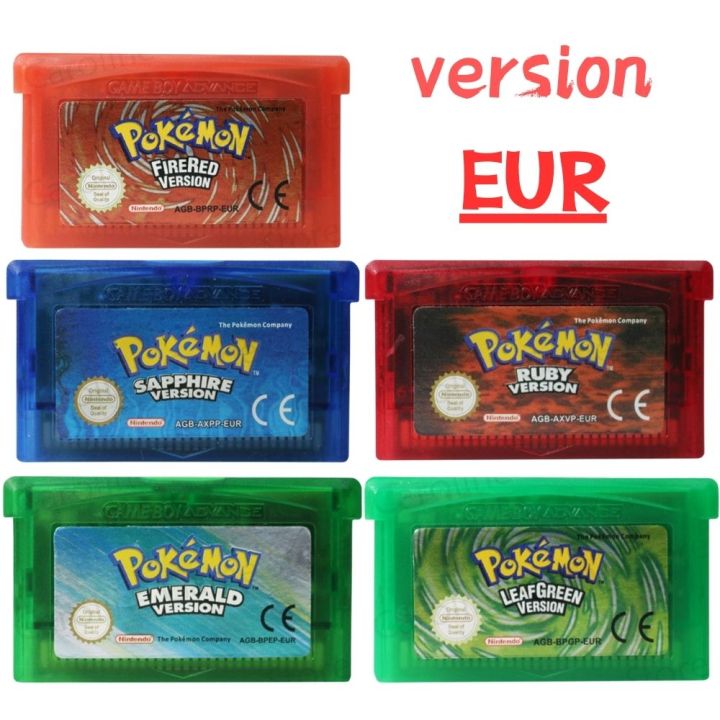 Usa Eur Version Pokemon Gba Series Bit Video Game Cartridge Console Card Pokemon Emerald