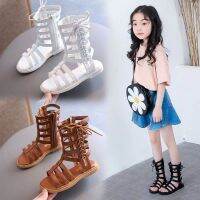 【hot】┇☌▪  Sandalias Children Sandals 2023 New Roman Soft Sole Kids Shoes Mid Size Big Girls Kid