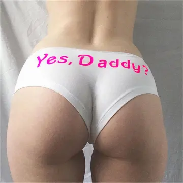 Women Yes Daddy Brief Underwear Underpant Panties G-string Thong