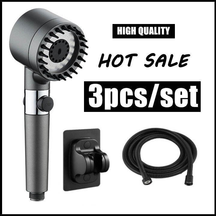 600％Supercharging 3 in 1 Shower Head Set High Pressure Hand Shower 4