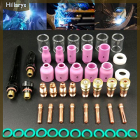 [Hillarys] 49pcs TIG welding Torch Stubby Gas LENS Glass CUP KIT สำหรับ wp-17/18/26