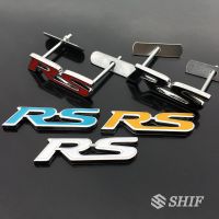 Hot New 1 X Metal RS Logo Emblem Front Grille Badge Sticker Auto Tunning For Honda Ford