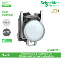 XB4BVM1 - Schneider Electric - ไพล็อทแลมป์ไฟแสดงสี แบบสีขาวชนิด LED ใช้กับไฟ 220/240 VAC วัสดุตัวฐานเป็นอลูมิเนียม  สั่งซื้อได้ร้าน PlugOn