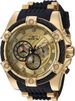 Invicta Mens Bolt Stainless Steel Quartz Watch with Silicone Strap, Black, 26 (Model: 25526)