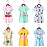 【YF】 Little maven 2023 Baby Girls Summer Clothes Sleep Dress Cartoon Lovely Comfort Tracksuit Casual for Family