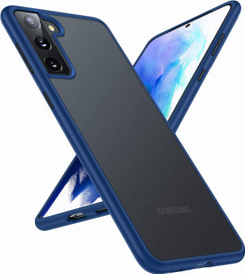 TORRAS Shockproof Designed for Samsung Galaxy S21 Case, [Military Grade Drop Tested] Translucent Matte Hard Back with Soft Edge Slim Protective Compatible for Samsung S21 Case Guardian Series, Blue