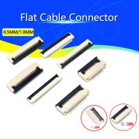 HVJ-10pcs 0.5mm/1mm Pitch Under Clamshell Socket Fpc Ffc Flat Cable Connector 4p 5p 6p 8p 10p 12p 14p 16p 20p 22p 24p 30p 34p