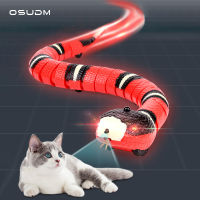 OSUDM Automatic Cat Toys Electric Sensing Snake With LED Smart Interactive Teasing Cat Toys USB Charging Training Supplies