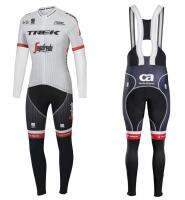 Trek Segafredoทัวร์เดอฟรองซ์แขนยาวเสื้อเจอร์ซีย์นักปั่นและชุดกางเกงเอี๊ยม