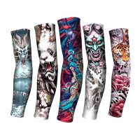 Summer Tattoo Sleeves Ice Silk Golf Sports Sun-proof Cycling Men Cool Personalized Driving Women Fishing Elastic Arm Warmer Towels