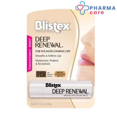Blistex Deep Renewal Q10 SPF15 Lip ลิปบาล์ม ริมฝีปาก Premium Quality From USA [Pharmacare]