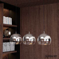 RINA HEY AZORES/3 โคมไฟ โคมไฟห้อยเพดาน โคมไฟตกแต่งเพดาน ไฟติดเพดาน Pendant lamp W15 x D15 x H15 cm, W20 x D20 x H20 cm, W25 x D25 x H25 cm  – สี โครเมี่ยม