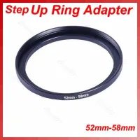 Universal Metal Step Up Rings ตัวกรองอะแดปเตอร์เลนส์อลูมิเนียม52มม.-58มม. อุปกรณ์ถ่ายภาพ52มม. ถึง58มม