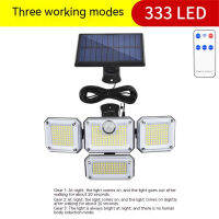 Lampu Tenaga Surya Led 333ดวงสำหรับกลางแจ้งเซ็นเซอร์ตรวจจับการเคลื่อนไหวโคมไฟผนังพลังงานแสงอาทิตย์กันน้ำ,โคมไฟหัว Ip65เหนี่ยวนำจากมนุษย์ปรับได้