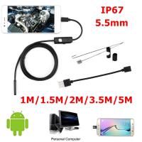 5.5 มิลลิเมตร กล้องงู มือถือ 30 วัตต์กล้อง HD USB endoscope กับ 6 LED 1/1/1/2/3/5 เมตรสายอ่อนกันน้ำตรวจสอบ borescope สำหรับ Android PC