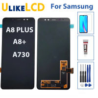 6.0 "Samsung Galaxy A8หน้าจอ LCD สำหรับ +/A8บวก SM-A730F แอลซีดีหน้าจอสัมผัสประกอบ Digitizer ทดแทน100% ผ่านการทดสอบอย่างดีไม่มีพิกเซลที่ตาย