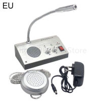 Dual Way Interphone Window Intercom System Bank Counter Zero-touch For Business Store Bank Station Ticket Window 9908