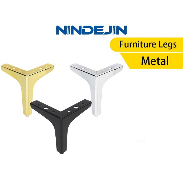 nindejin-ขาเฟอร์นิเจอร์โลหะ4ชิ้น-สำหรับโต๊ะกาแฟทีวีตู้เตียงโซฟาขาเหล็กตู้ตั้งโต๊ะสำหรับห้องน้ำตู้เสื้อผ้า