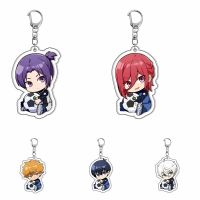 Anime Blue Lock Acrylic Keychain Isagi Yoichi Bachira Chigiri Figure Pendant Keyring Key Chain Jewelry Women Men Christmas 5CM