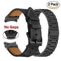 No Gaps Stainless Steel Strap For Samsung Galaxy Watch 6 Classic 47mm 43mm 4 46mm 42mm Watch5 44mm 40mm 5 Pro Wristband Leather Straps