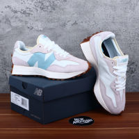 New Blance NB 327 Moonbeam Storm White Blue Sepatu