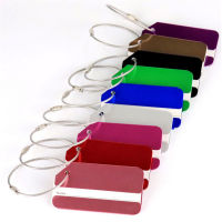 Aluminum Alloy Luggage Tag ID Funky Travel Bagages Metal Label Straps Solid Color Luggage Suitcase Tags Travel Accessories