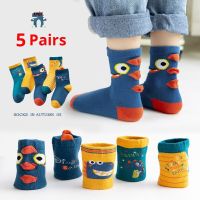 5 Pairs Autumn New Childrens Socks Spring Winter Cotton Breathable and Sweat-absorbing Pure Medium Boys And Girls Socks