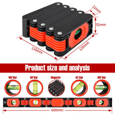 ไม้บรรทัดวัดมุมอเนกประสงค์28นิ้วพับได้ไม้บรรทัดวัดระดับอเนกประสงค์เครื่องมืองานไม้ปรับระดับได้แม่นยำในทุกตำแหน่งที่ประหยัดเวลา