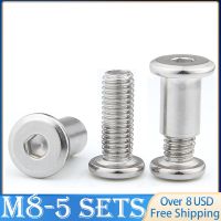 【LZ】 5 conjuntos de grande plano sextavado sextavado cabeça soquete tala porca móveis rebite conector inserção conjunta manga tampa porca m8 parafuso e porcas conjunto