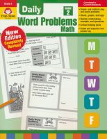 Evan moor daily word problems Math Grade 2 daily exercise series math application problems workbook primary school grade 2 math California teaching aids English original imported