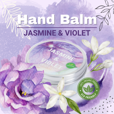 🙌PRAILEELA👏 Jasmine &amp; Violet Hand Balm บำรุงเล็บ บำรุงผิวมือ เล็บ บาล์ม