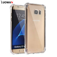 LUOWAN Galaxy เคสกันกระแทกขอบ S7เคสซิลิโคนใส TPU สำหรับ Samsung Galaxy S7 Edge-Clear