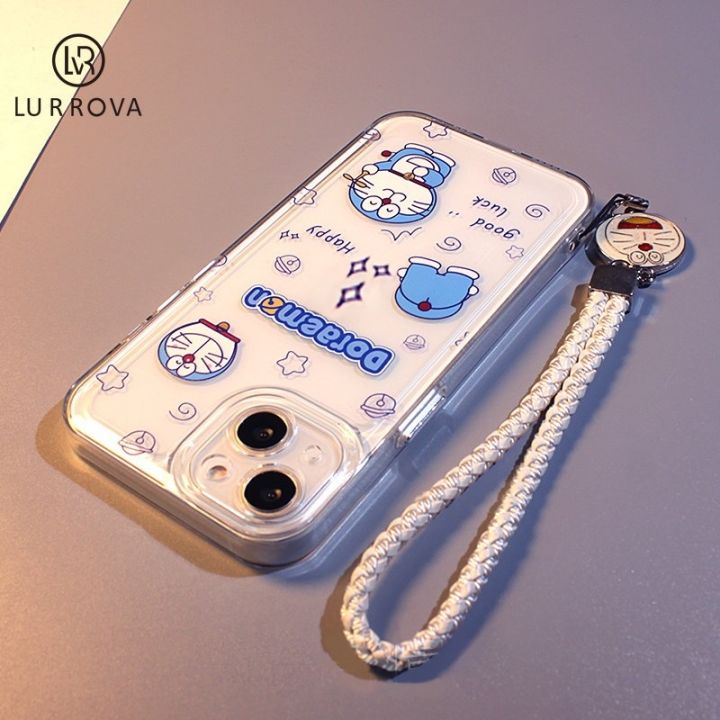 เคสโทรศัพท์สำหรับไอโฟน-iphone-14pro-max-14pro-14-max-14-13pro-max-13-pro-13-12pro-max-12-11pro-max-xr-xs-max-7-7plus-8-8plus-เคสโทรศัพท์ซิลิโคนลายการ์ตูนโดราเอมอนน่ารักพร้อมสายคล้องโดราเอมอน