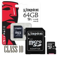 Micro SD Card Kingston 64 GB Class 10  รับประกันของแท้ ฟรีค่าจัดส่ง Kerry Express ส่งด่วนส่งเร็วทันใจ Kerry Express