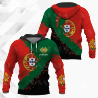 PORTUGAL Emblem Coat Of Arm Map Flag 3D Print Zipper Hoodie Man Pullover Sweatshirt Hooded Jacket Jersey Tracksuits Outwear Coat