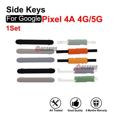 สำหรับ Google Pixel 4A 4G 5G ปุ่มแป้นสัมผัสเปิด/ปิดเสียงส่วนเปลี่ยนปุ่มใช้สำหรับขาวดำส้มโทรศัพท์