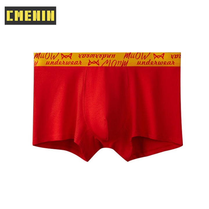 cmenin-miiow-3pcs-ผ้าฝ้ายสีแดงกางเกงในชายเซ็กซี่-graphene-antibacterial-กางเกง-boxershorts-lucky-ชุดชั้นใน-boxer-men-mrvs5005