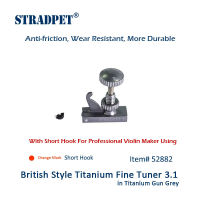 STRAD Hill Style Titanium FineTuner 3.1 In Gray For Professional Violin Makers, Violin Accessories, Orange Mark