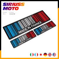 3D Bar Code Sticker Made In France UK USA Germany Motorcycle Tank Pad Decal Case for  BMW Aprilia Ducati Benelli MV Wall Stickers Decals
