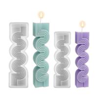 Twist Candle Mold 3D Durable S-Shaped Pillar Candle Molds Taper Candle Mold Silicone Molds for Candles Home Decor DIY Art Crafts Kit for Aromatherapy Candle Soaps Making convenient