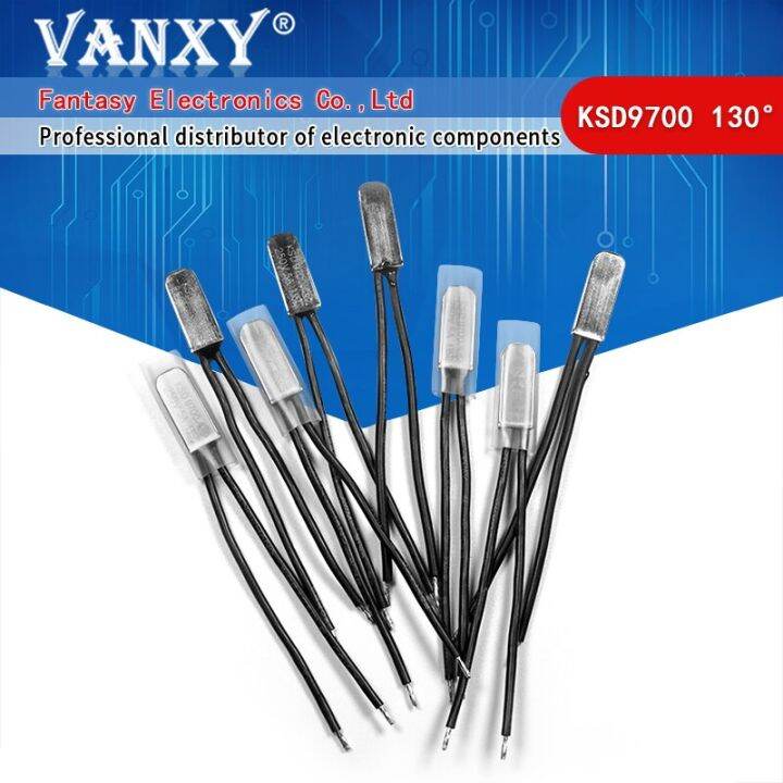 5pcs KSD9700 250V 5A 130 Degree Temperature Switch Bimetal Disc Normal